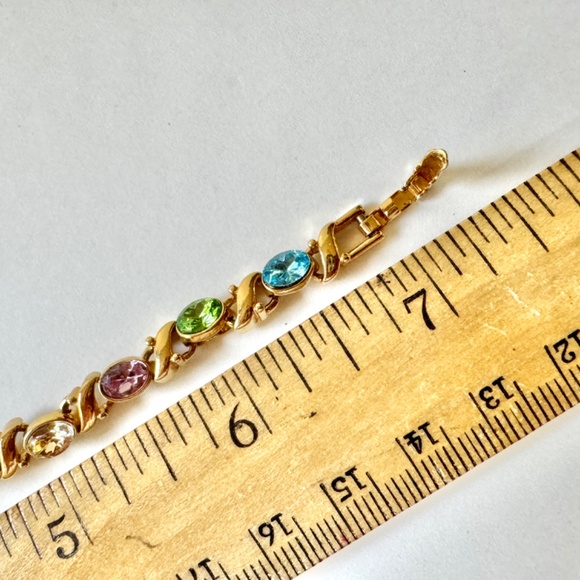 Pastel Crystals Bracelet, Gold-tone - Picture 5 of 5